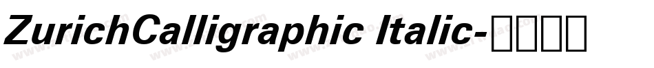 ZurichCalligraphic Italic字体转换